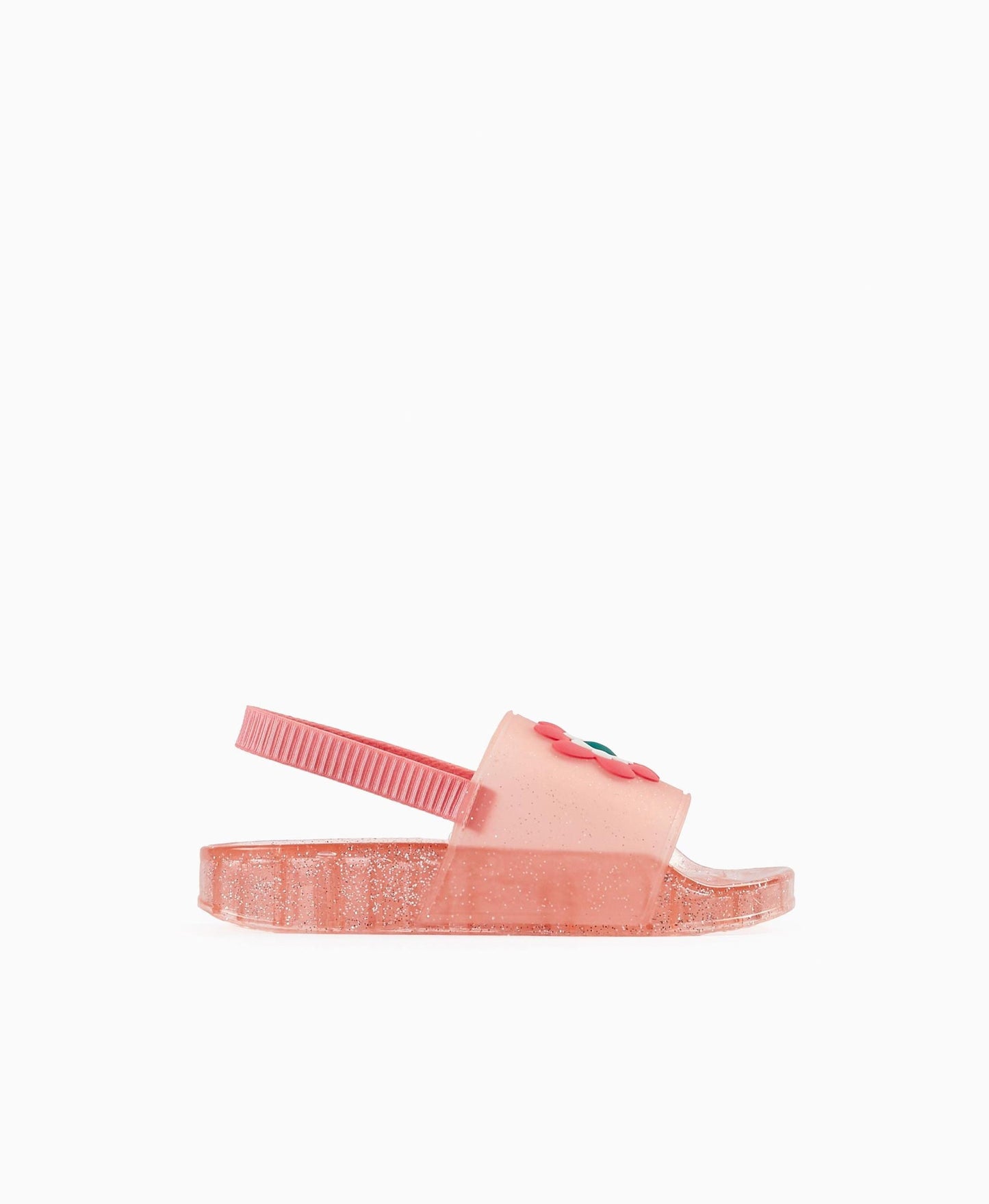 Rubber Sandals with Glitter for Girls 'Flower', Pink