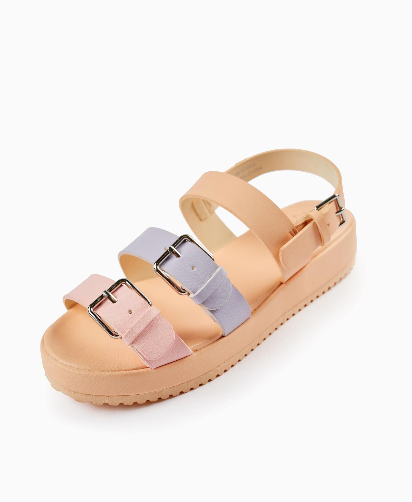 Sandals with Straps for Girls, Peach/Lilac/Pink