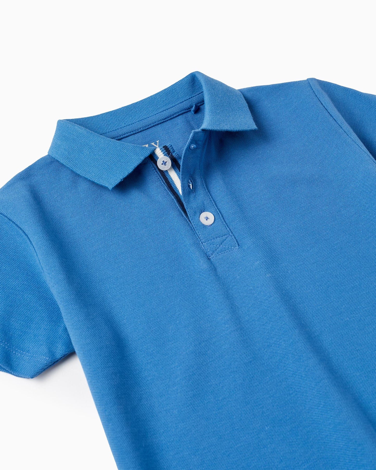 Cotton Piqué Polo for Boys, Blue