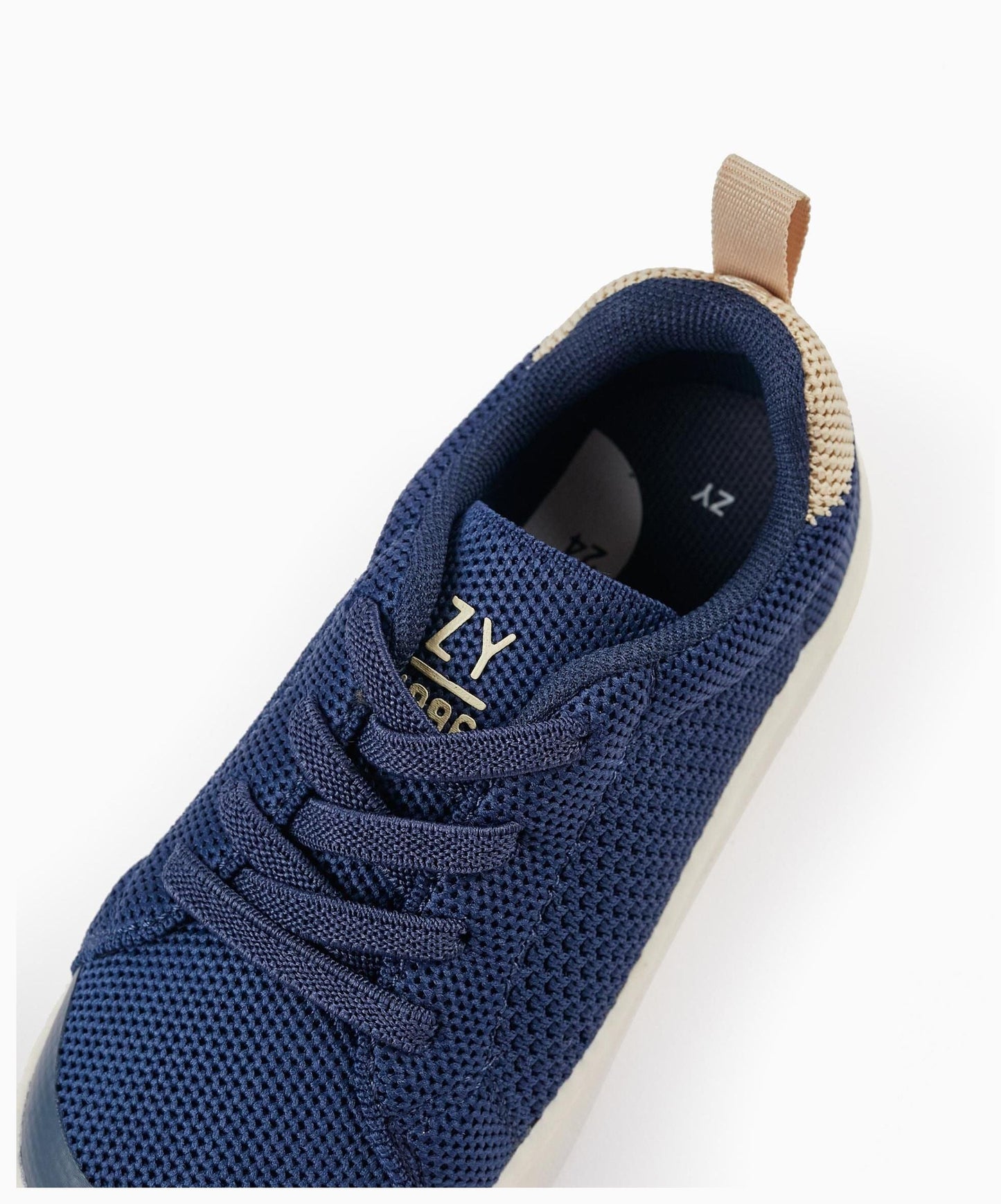 Trainers in Mesh for Baby Boys 'ZY 1996', Dark Blue/Beige