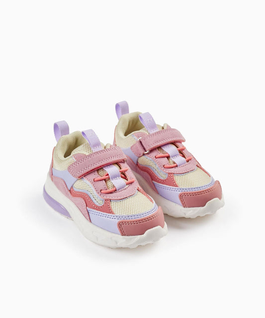 Trainers with Lights for Baby Girls 'ZY Superlight', Pink/Purple/Beige