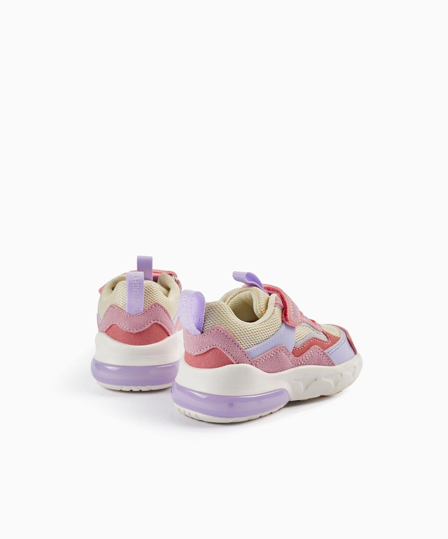 Trainers with Lights for Baby Girls 'ZY Superlight', Pink/Purple/Beige