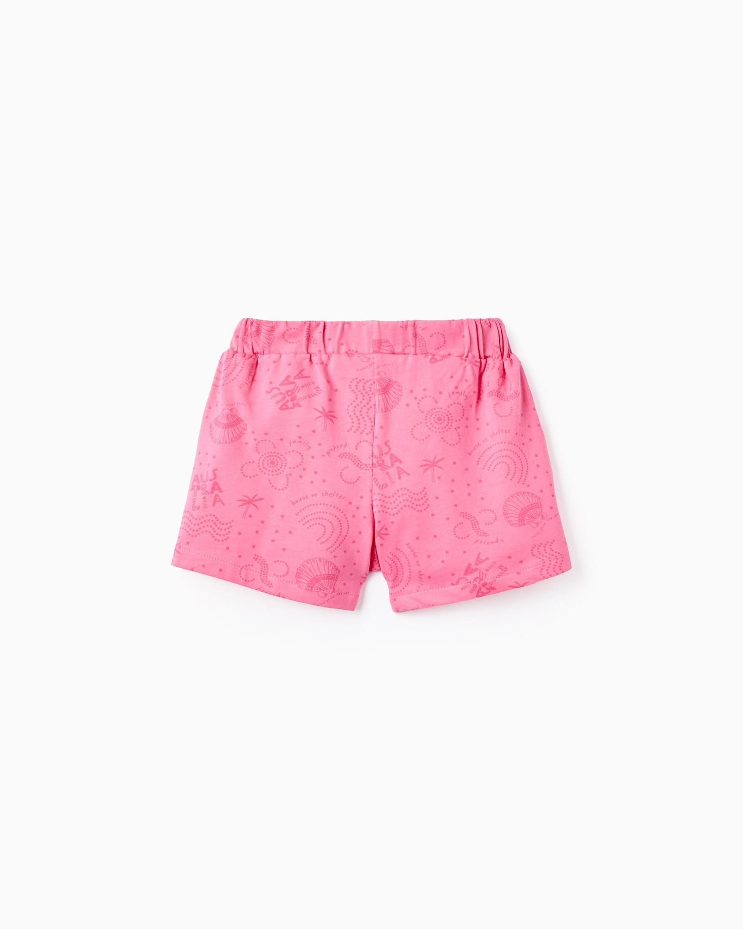 2 Cotton Jersey Shorts for Baby Girls, Pink