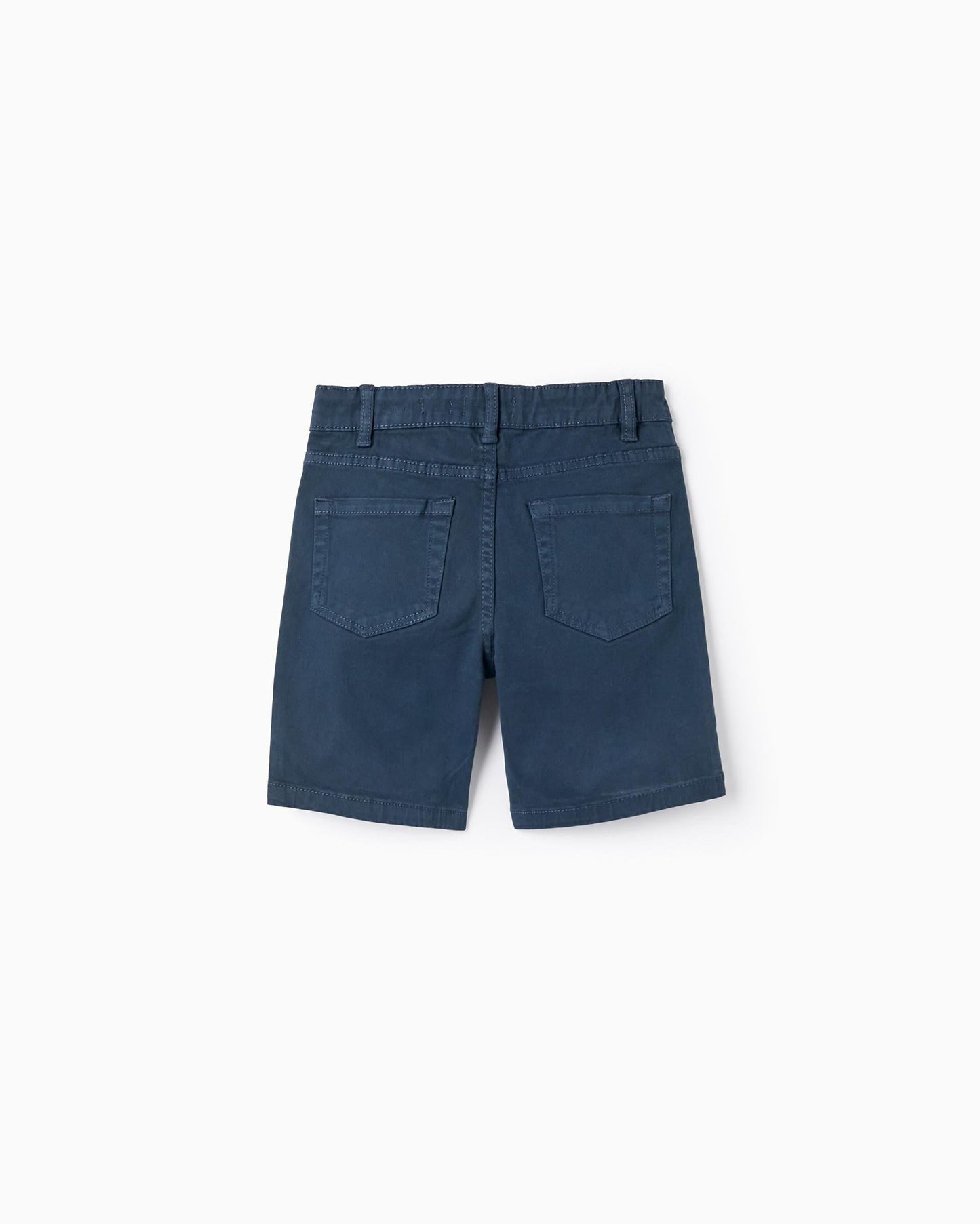 Cotton Twill Shorts for Boys, Dark Blue