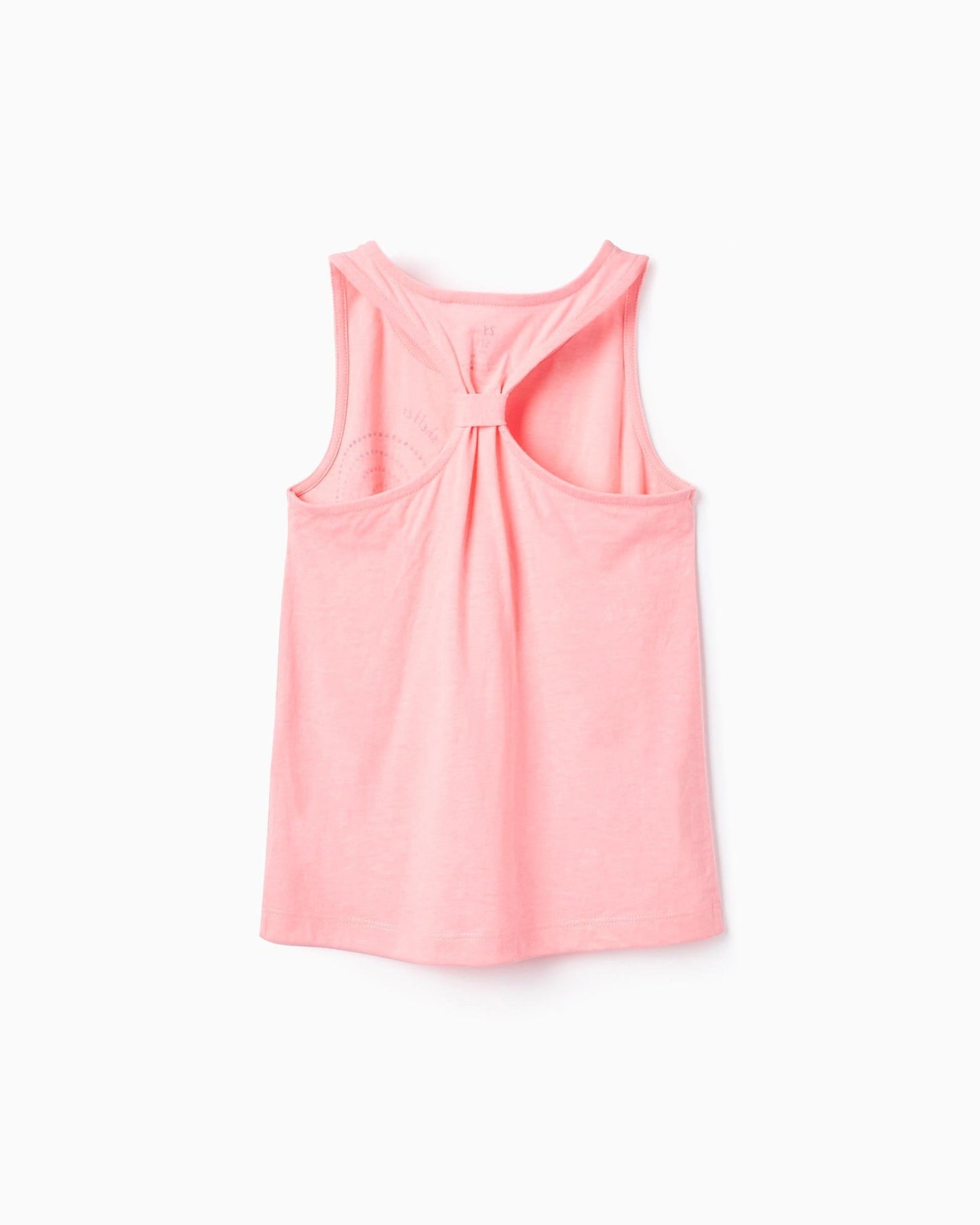 Cotton Top with Beads for Girls 'Happy', Pink