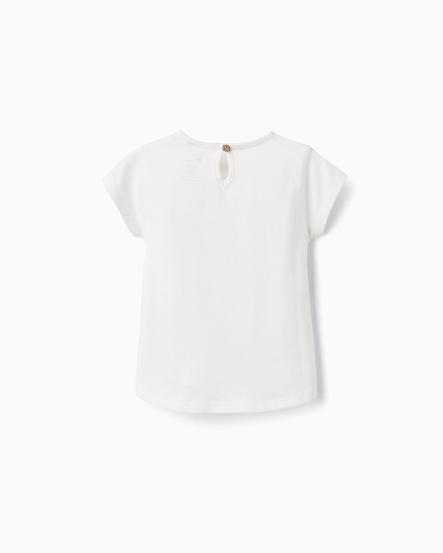 Cotton T-shirt for Baby Girls 'Cuba', White