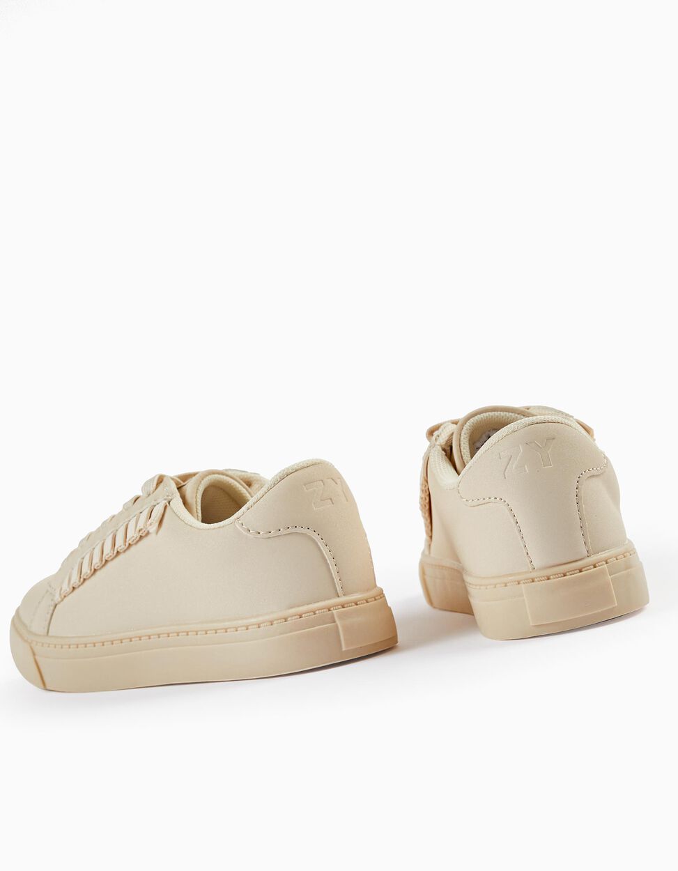 Trainers with Ruffles for Girls, Beige