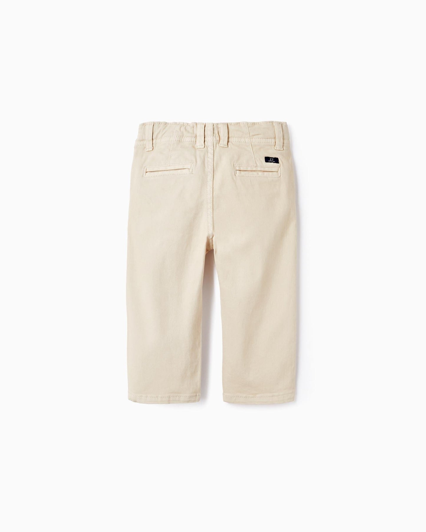 Cotton Chino Trousers for Baby Boys, Beige