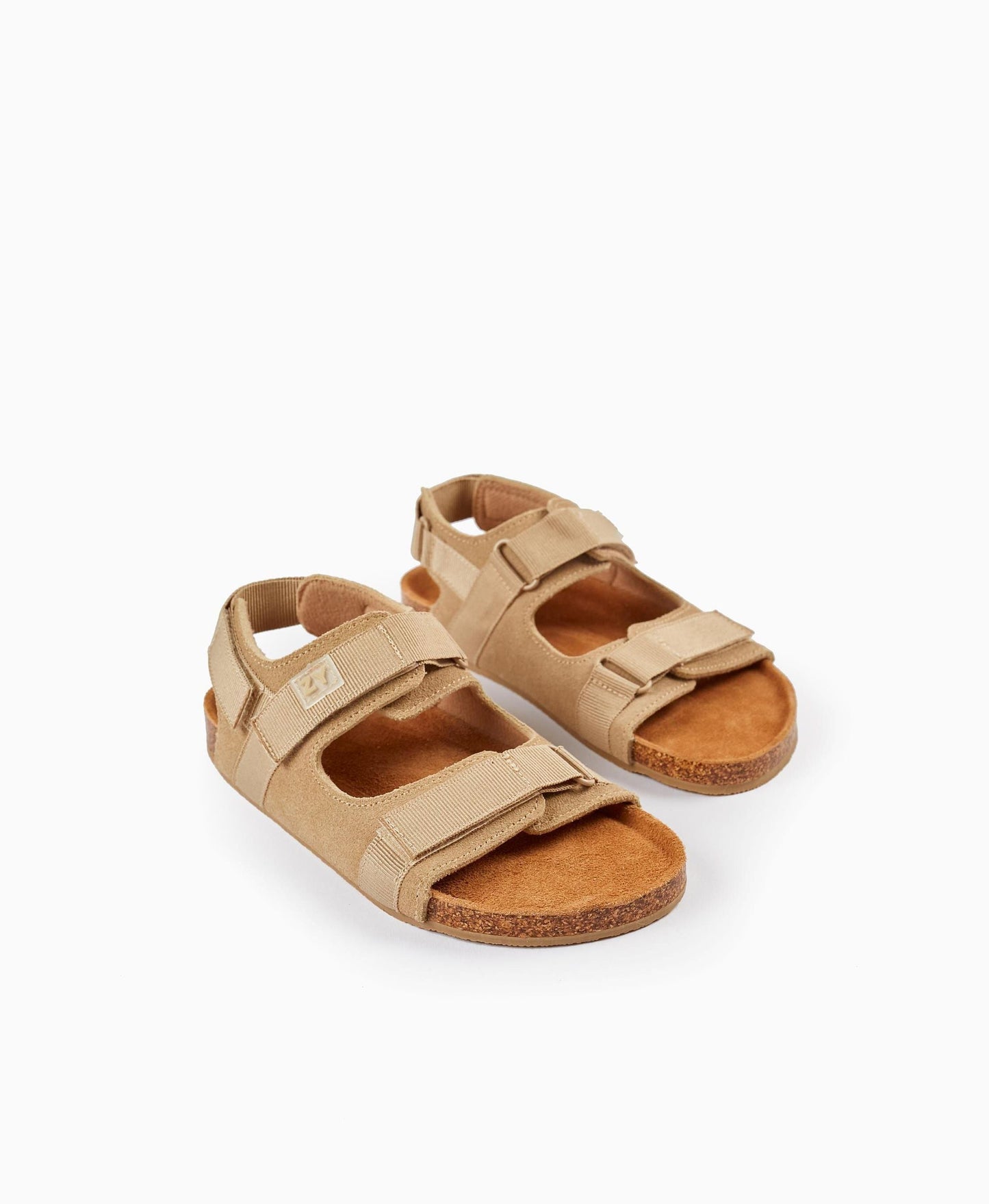 Leather Sandals for Boys, Beige