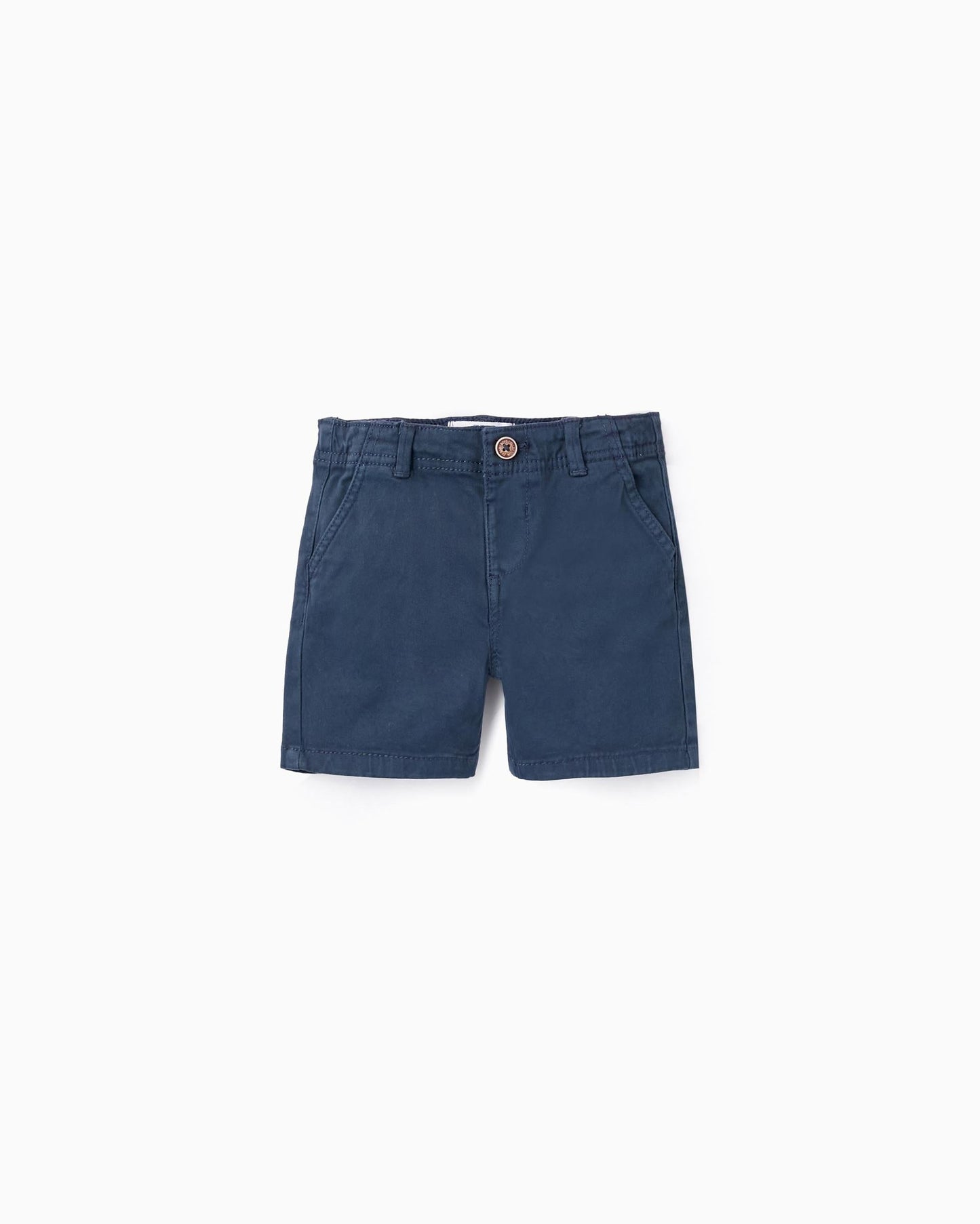 Chino Twill Shorts for Baby Boys, Dark Blue