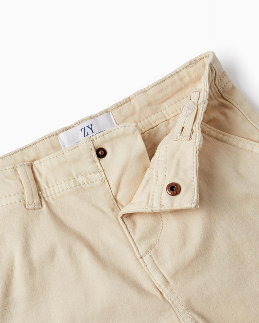 Chino Twill Shorts for Baby Boys, Beige