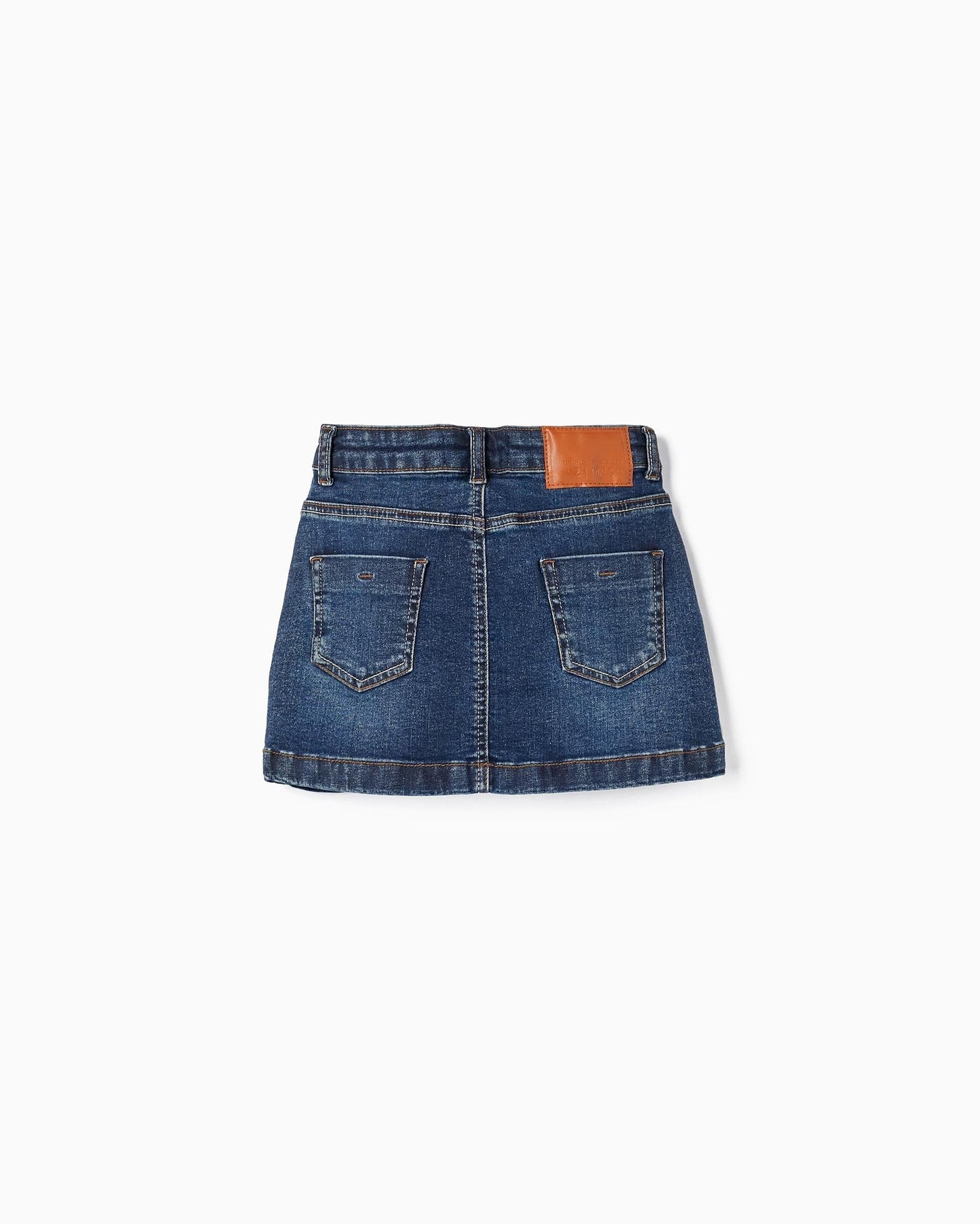 Mini Denim Skirt in Cotton for Girls, Blue