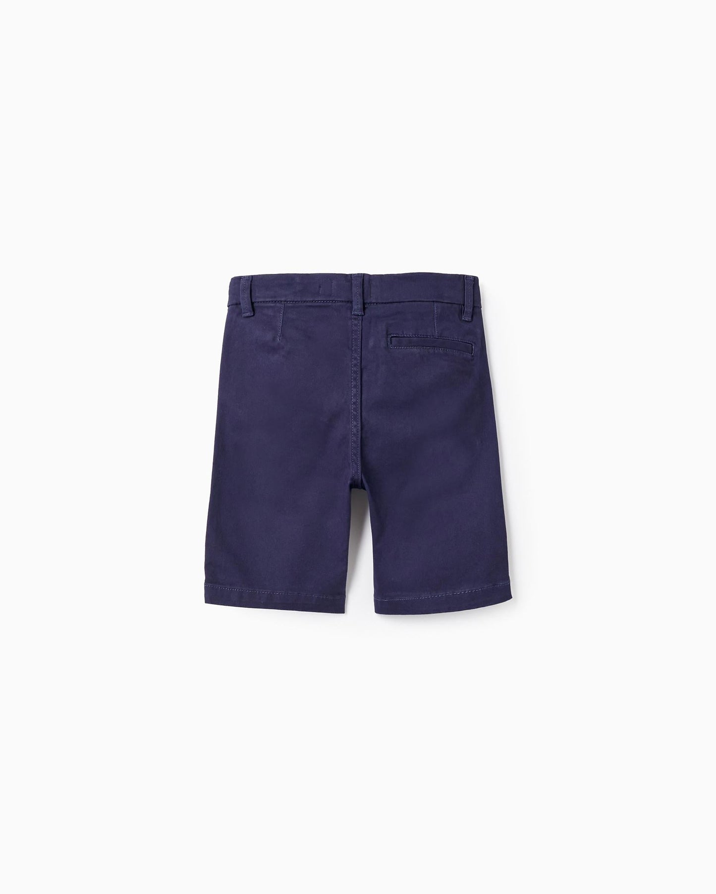 Cotton Twill Chino Shorts For Boys 'Midi', Dark Blue