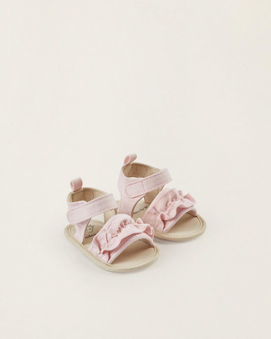 Sandals with Ruffles for Newborn Girls, Pink