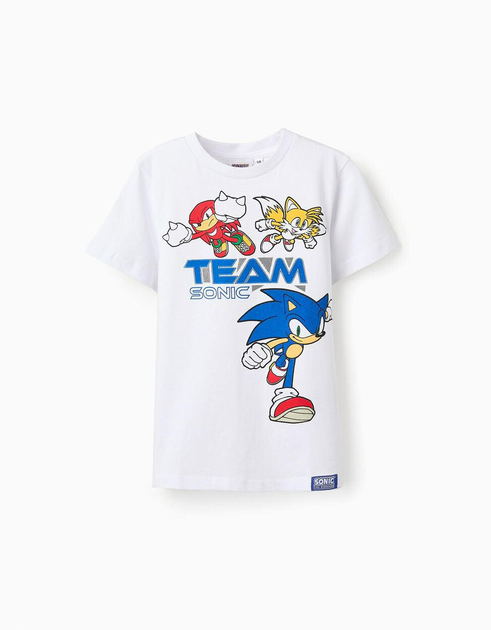 Cotton T-shirt for Boys 'Sonic', White