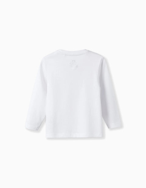 Pack of 2 Long Sleeve T-Shirts for Baby Boys, Red/White