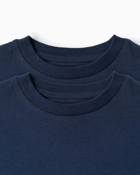 Pack of 2 Short Sleeve T-Shirts for Boys, Dark Blue