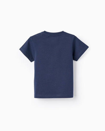 Pack of 2 Short Sleeve T-Shirts for Baby Boys, Dark Blue