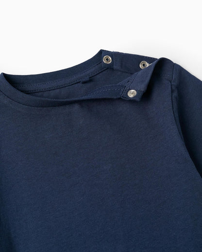 Pack of 2 Short Sleeve T-Shirts for Baby Boys, Dark Blue