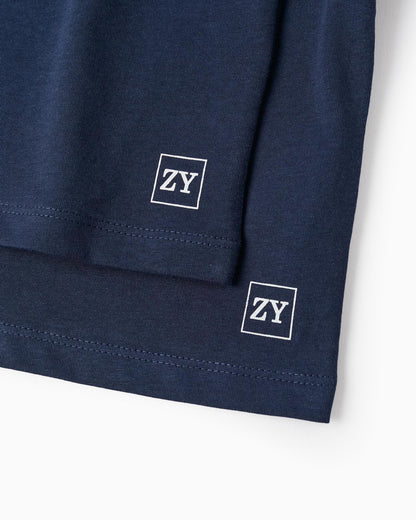 Pack of 2 Short Sleeve T-Shirts for Baby Boys, Dark Blue