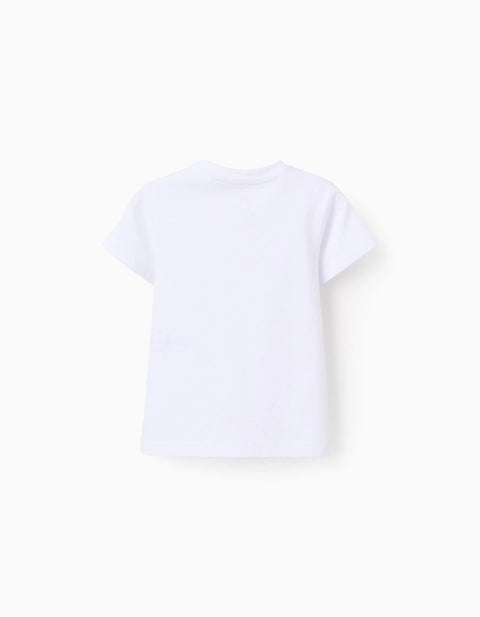 Pack of 2 Plain Cotton T-shirts for Baby Boys, White