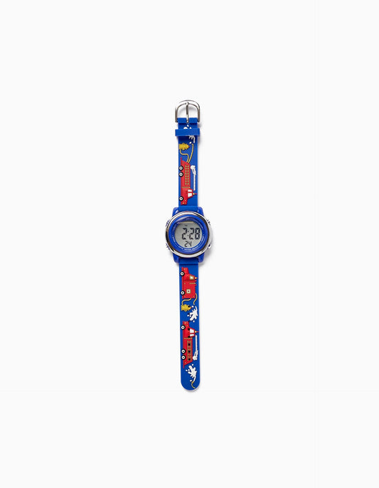 Watch for Boys 'Firefighters', Dark Blue