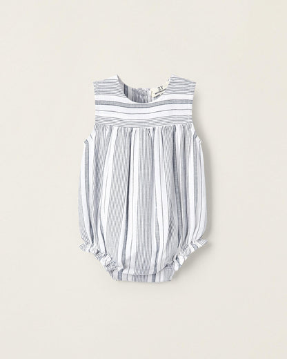 Striped Bodysuit for Newborn Boys 'B&S', White/Blue