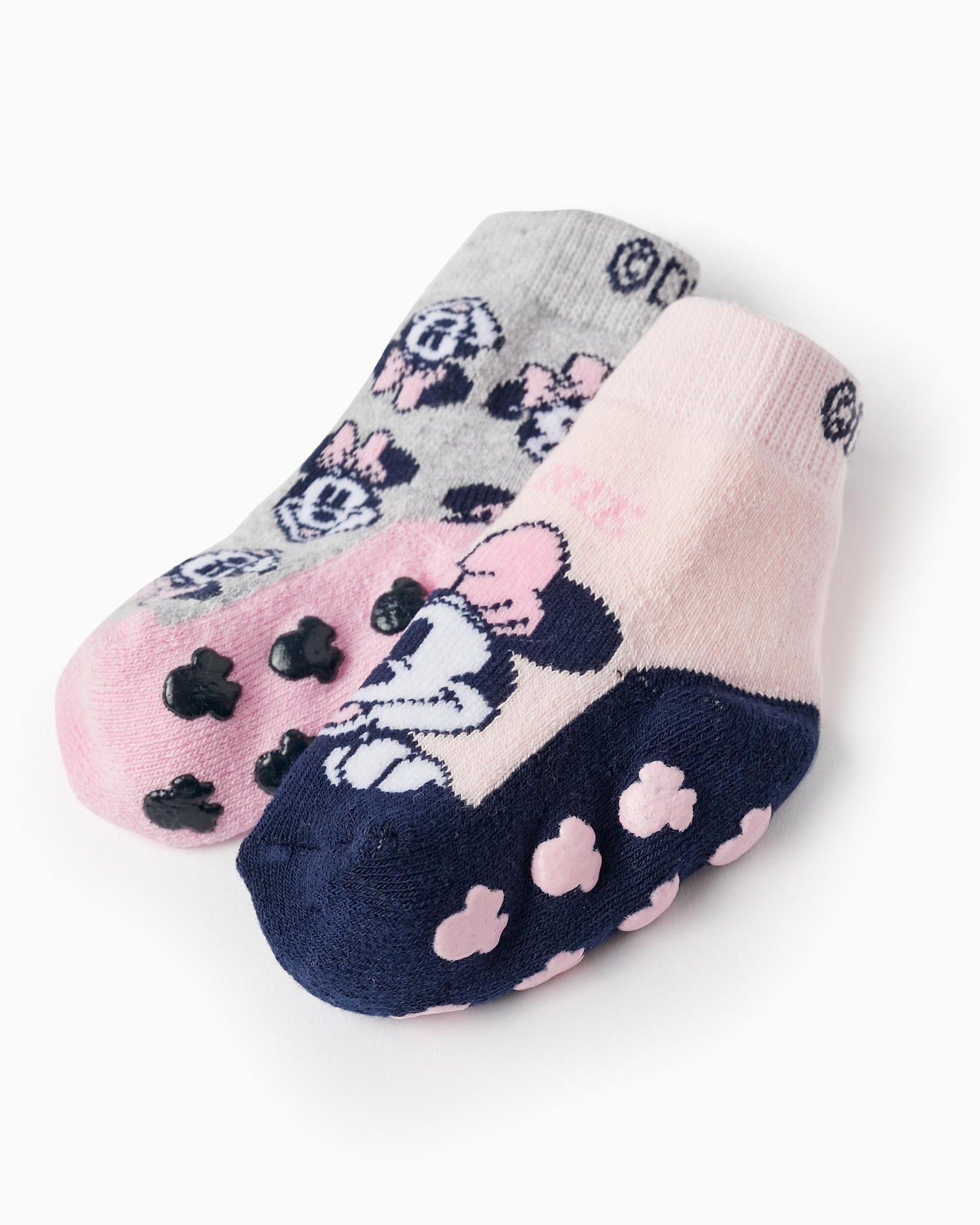 Pack of 2 Pairs of Non-Slip Socks 'Disney', Baby Girls, Multicolour