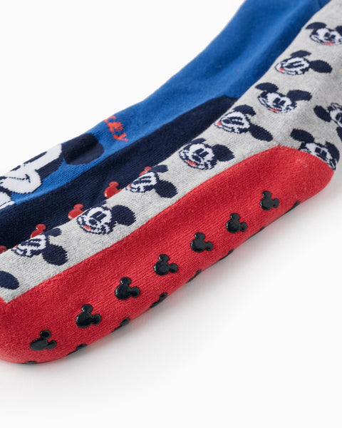 Pack of 2 pairs of Non-slip Socks for Boys 'Mickey', Multicolour