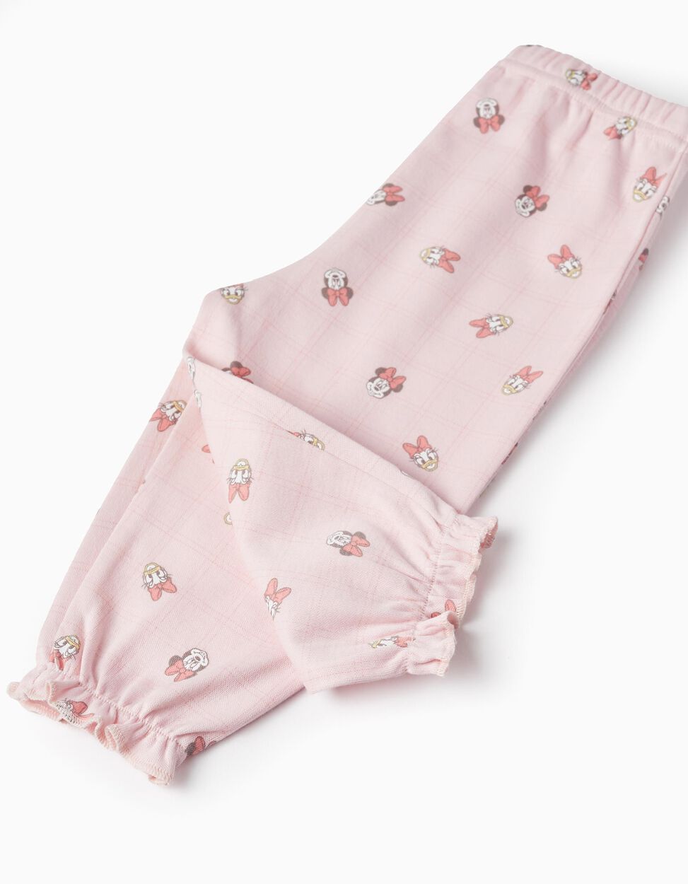 Cotton Pyjama for Baby Girls 'Minnie & Daisy', White/Pink