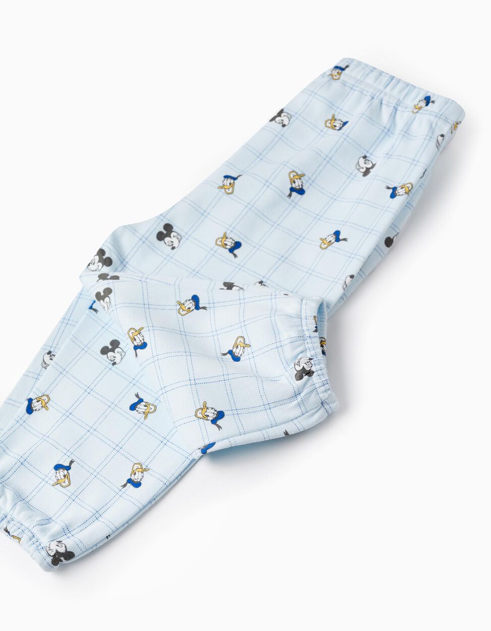 Cotton Pyjama for Baby Boys 'Mickey & Donald', White/Blue