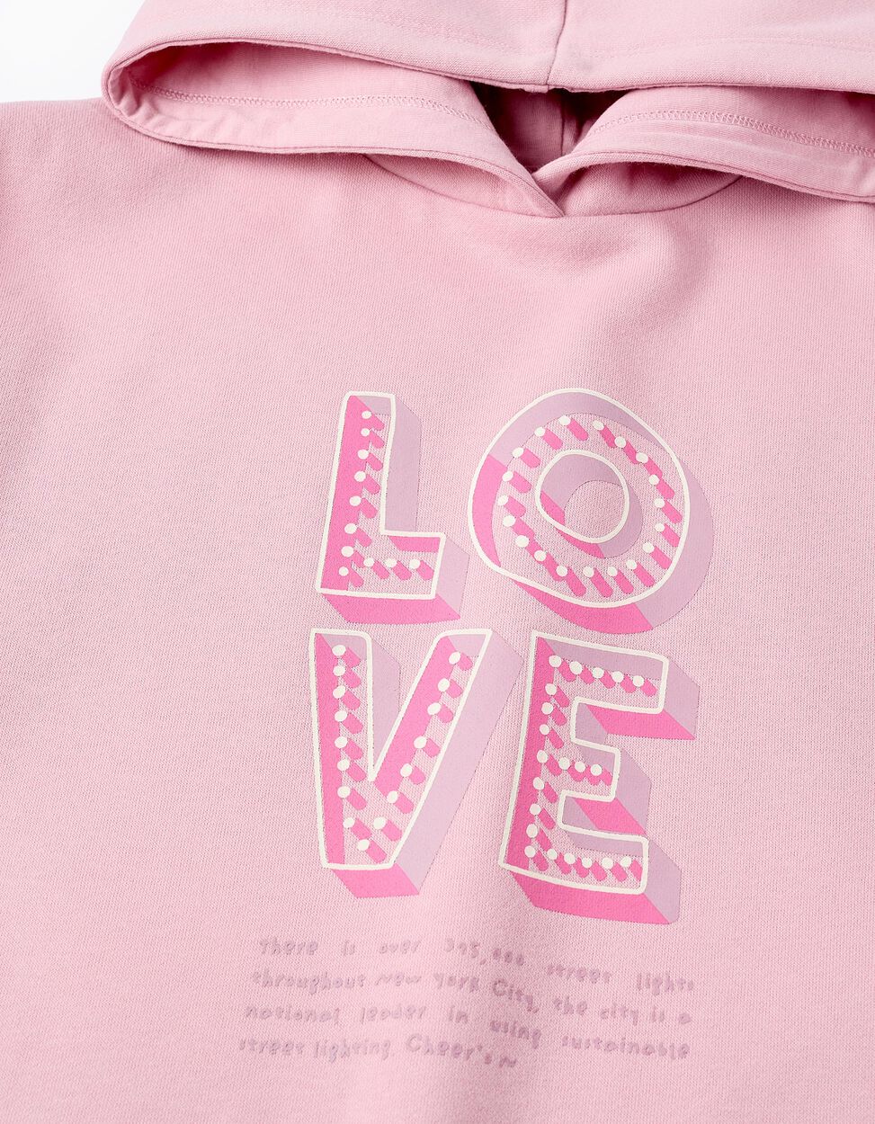 Hooded Sweatshirt for Girls 'NY Love', Pink