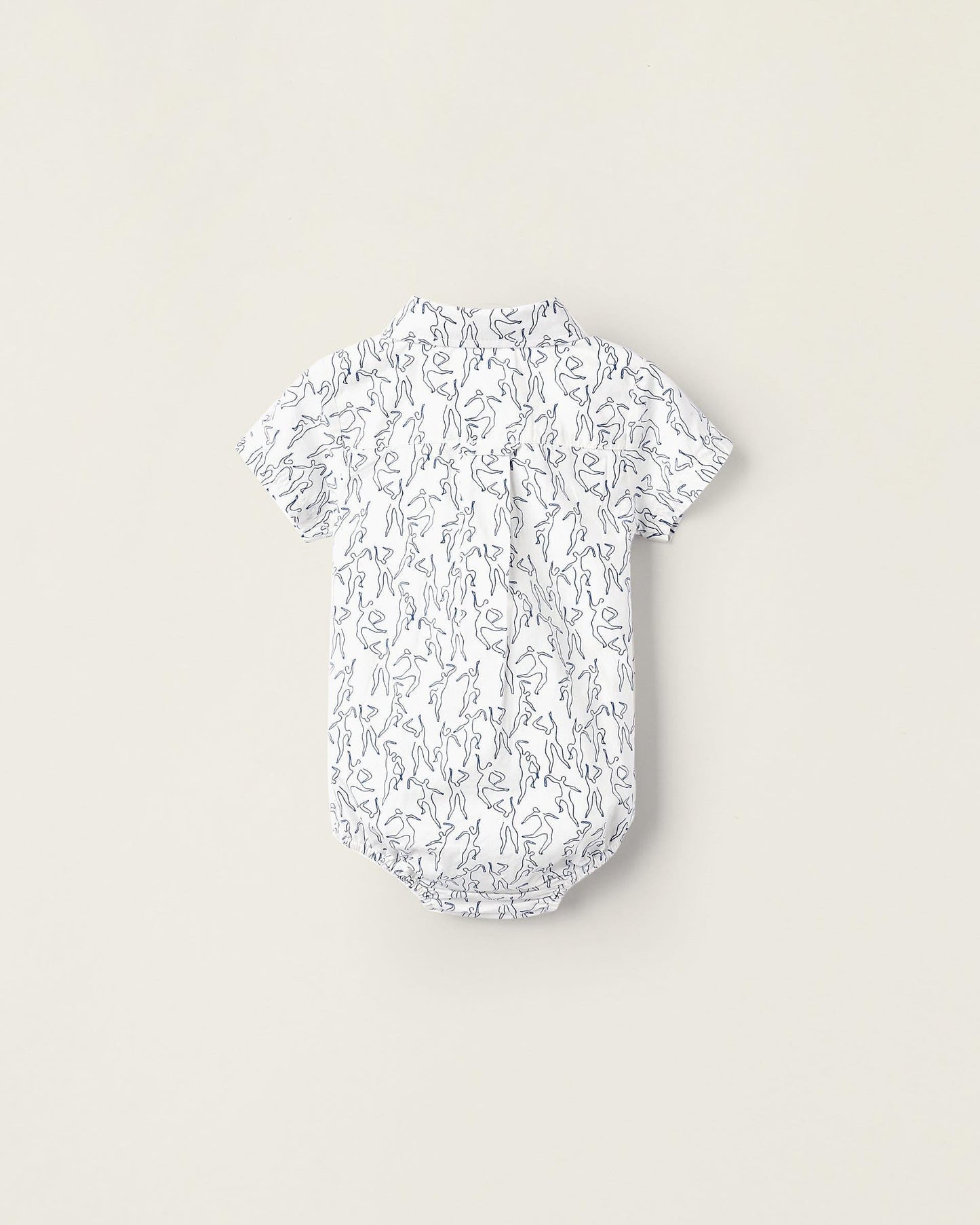 Bodysuit with Print for Newborns 'You & Me', White/Blue