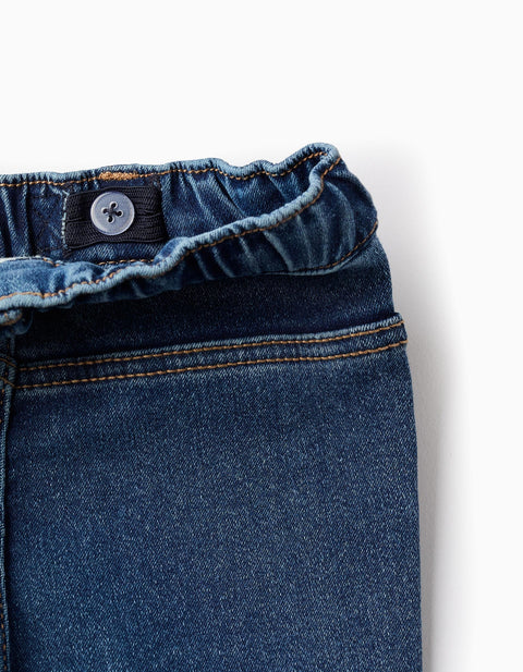 Denim Trousers for Baby Girls, Blue