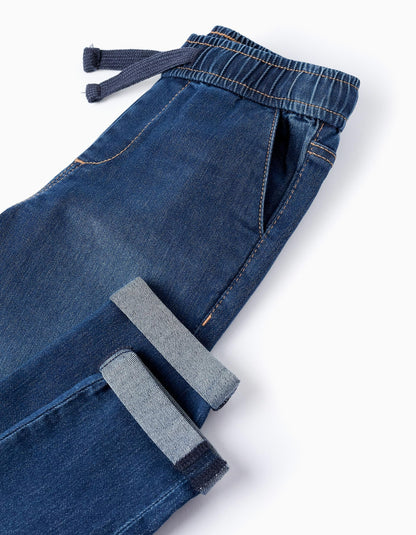 Sporty Denim Trousers for Boys 'Slim Fit', Dark Blue