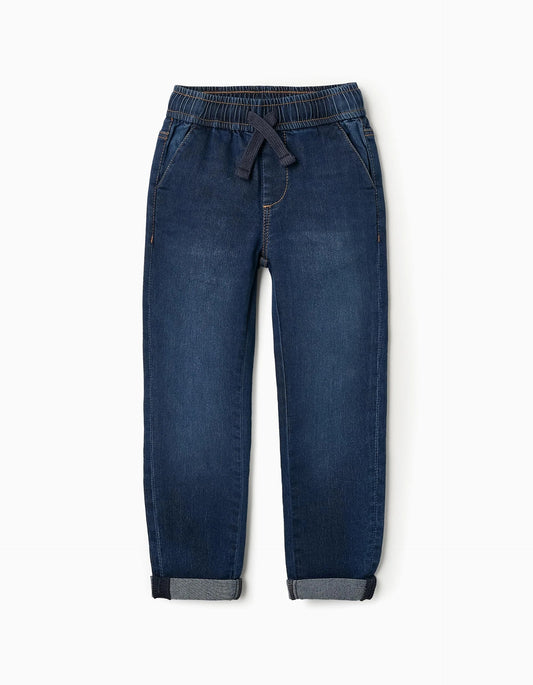 Sporty Denim Trousers for Boys 'Slim Fit', Dark Blue