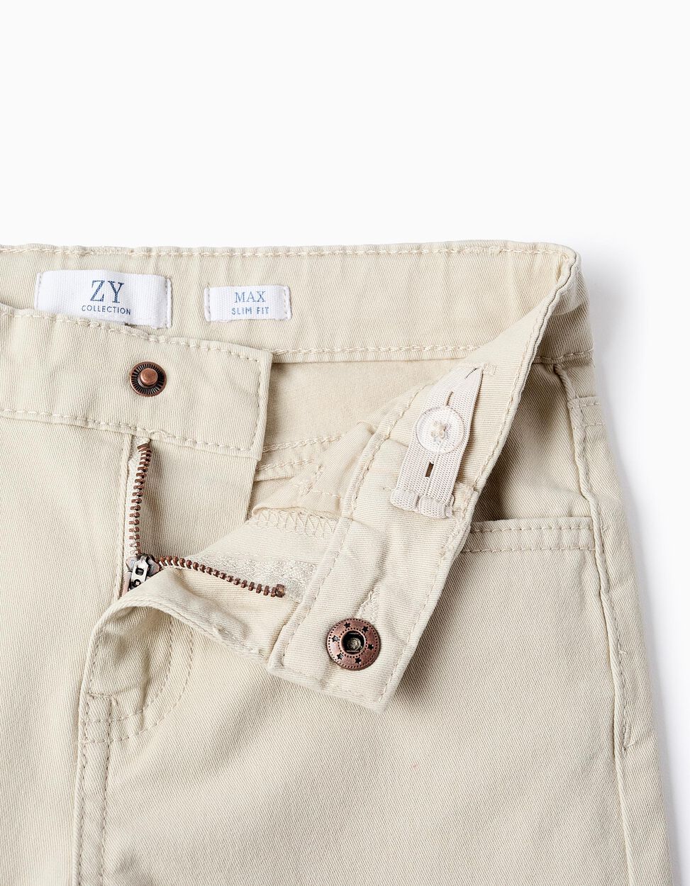 Twill Trousers for boys 'Slim Fit', Beige