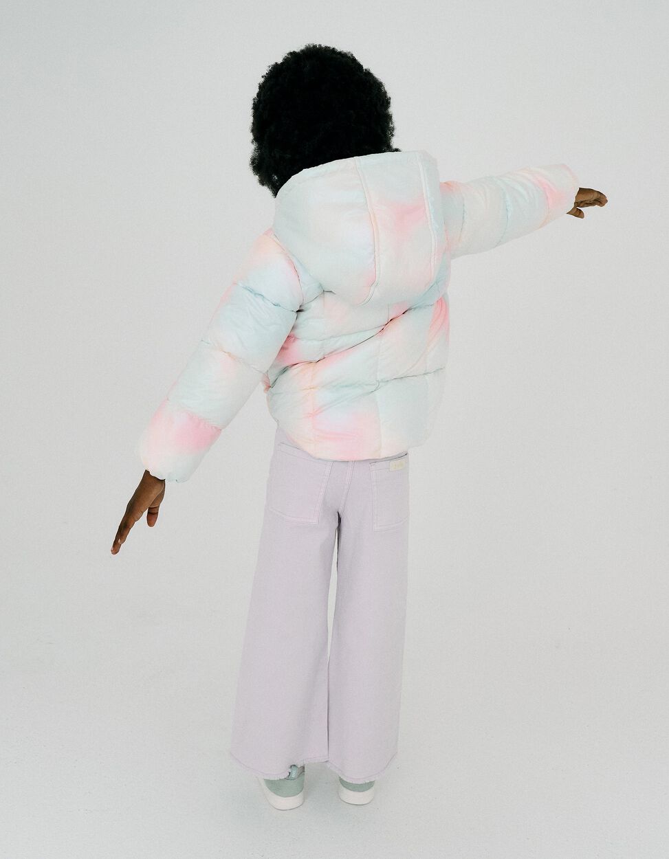 Padded Hooded Jacket for Girls, Iridescent