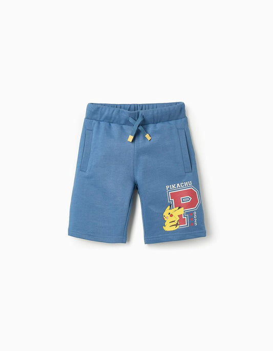 Cotton Shorts for Boys 'Pikachu', Blue