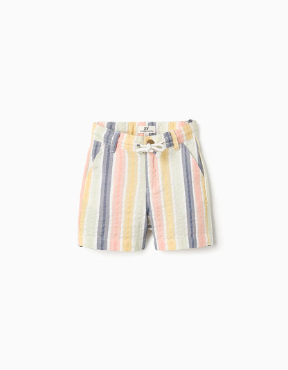 Striped Cotton Shorts for Baby Boys 'B&S', Multicolor