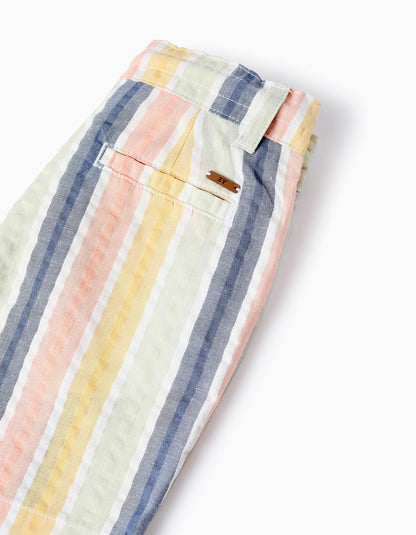 Striped Cotton Shorts for Baby Boys 'B&S', Multicolor