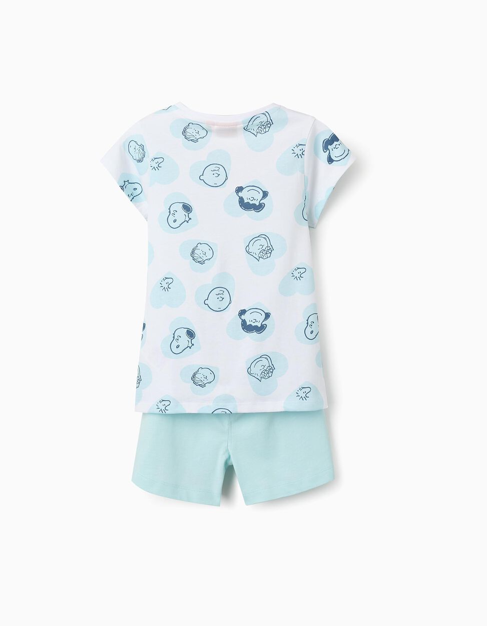 Cotton Pyjama for Girls 'Snoopy', White/Blue