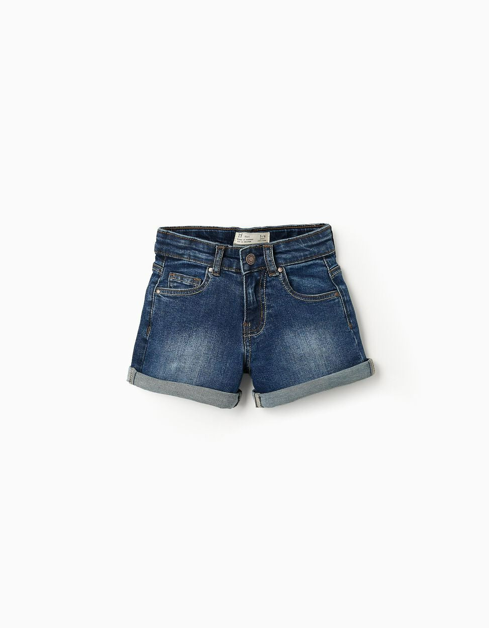 Denim Shorts for Girls, Dark Blue