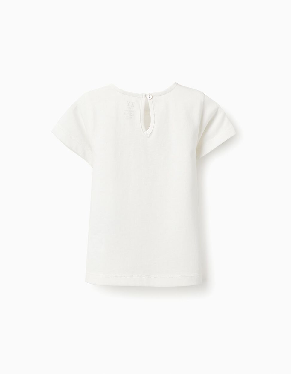 Cotton T-shirt for Baby Girls 'Paris', White