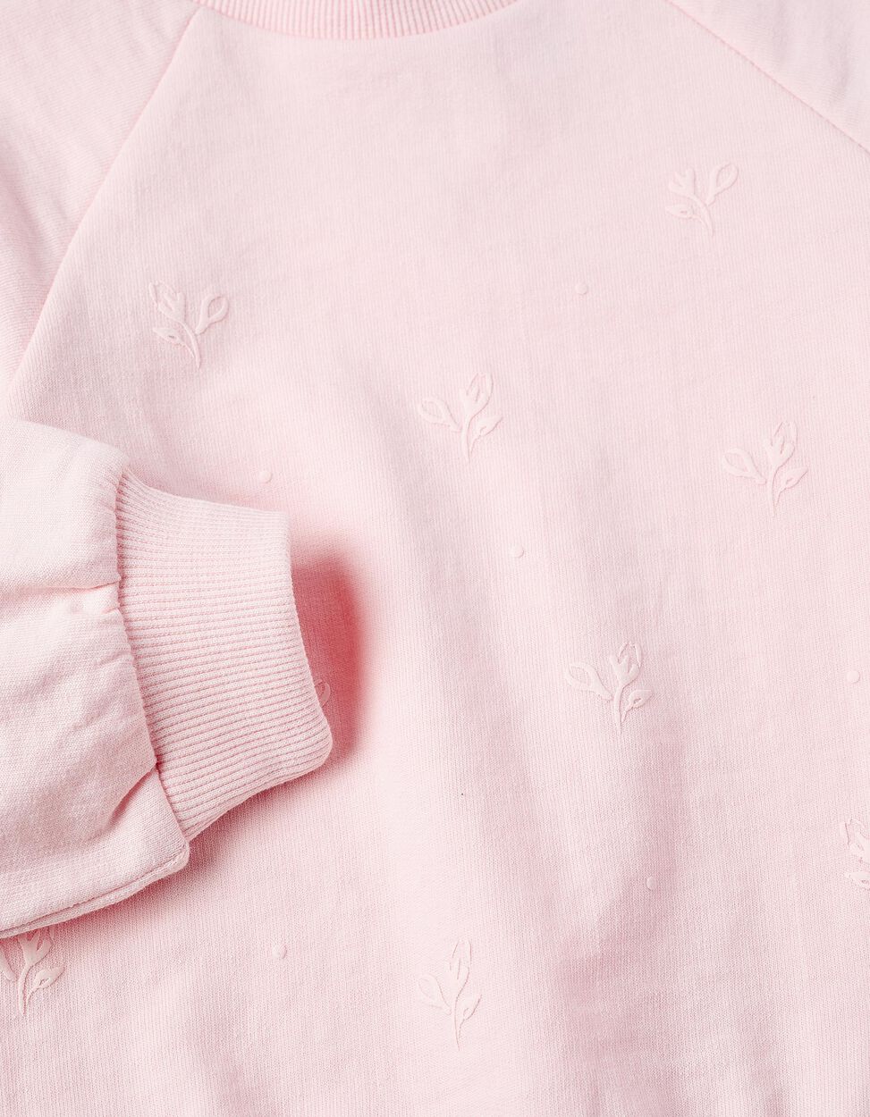 Sweatshirt with Embossed Print for Baby Girls, Pink