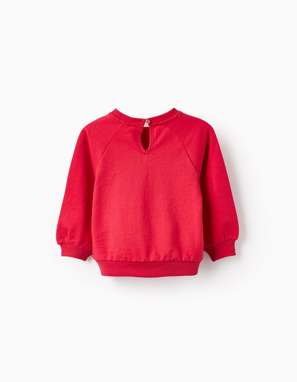 Sweatshirt with Embossed Print for Baby Girls, Red