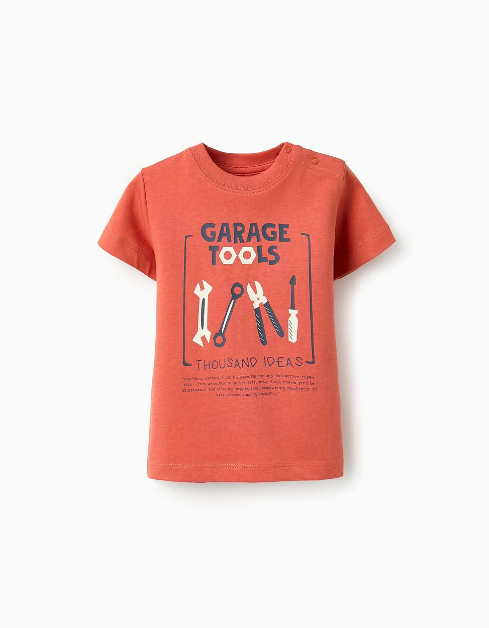 Cotton T-shirt for Baby Boys 'Tools', Orange