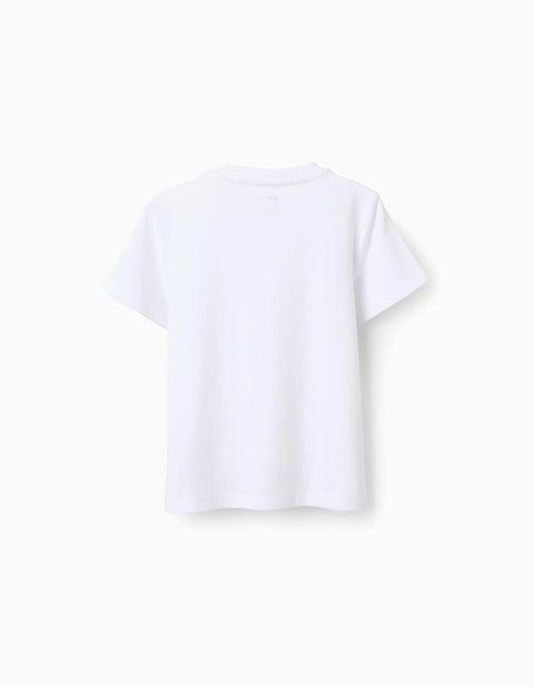 Pack of 2 Cotton T-shirts for Boys, White