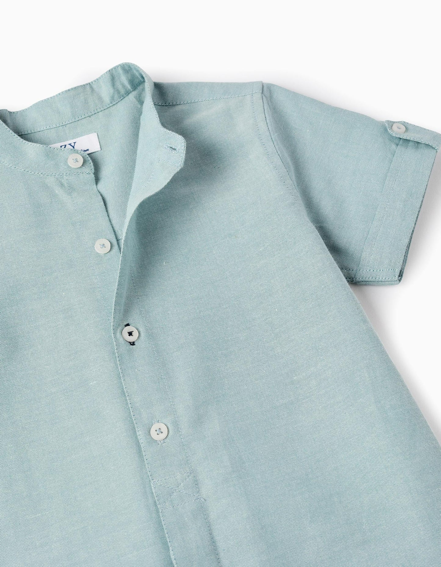 Short Sleeve Oxford Shirt for Boys, Blue