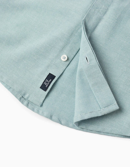 Short Sleeve Oxford Shirt for Boys, Blue